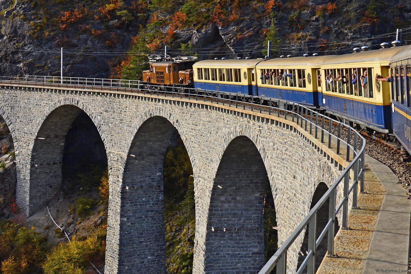 The highlight on the Landwasser viaduct